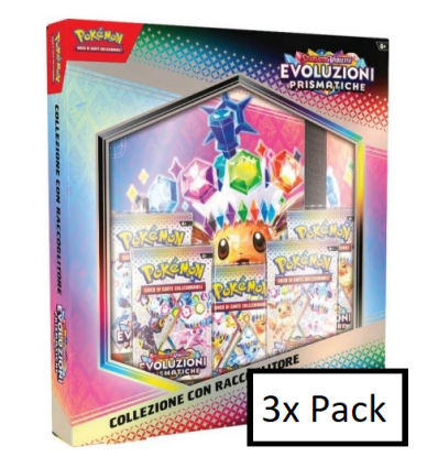 Pokemon - SV8.5 Evoluzioni Prismatiche Collezione con Poster IT - x1 Mini Tin Assortito (Pre-ordine - in allocazione)