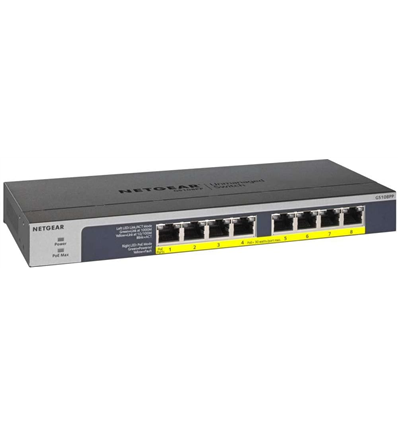 NETGEAR Switch Desktop 8-port 10/100/1000 GS108PP-100EUS