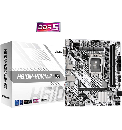 Scheda Madre AsRock H610M-HDV/M.2+ D5 (1700) (D)