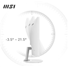 MSI PRO MP341CQW Monitor Curvo 34" UWQHD (3440 x 1440), Pannello 21:9, 100 Hz, 1 ms , Anti-Flicker, Speakers, Bianco