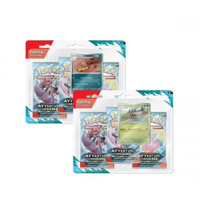 Pokemon MUlt.2 SV 9 Avventure Insieme 3 Bustine / 1 Card ITA (Bundle 2 Blister