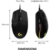 Mouse Logitech G G203 Lightsync (910-005796) USB Typ-A - 8000 DPI - 1 ms - Schwarz