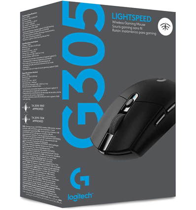 Mouse Logitech G G305 (910-005283) - rechts - Optisch - RF Wireless + Bluetooth - 12000 DPI - 1 ms - Schwarz