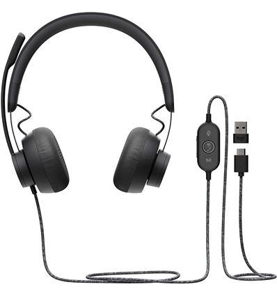 Cuffia Headset Logitech Zone Wired (981-000875)