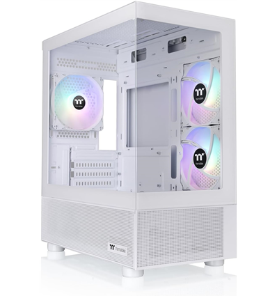 THERMALTAKE CASE MICRO VIEW 170 TG ARGB SNOW 3xARGB FAN