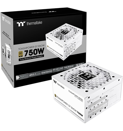 THERMALTAKE ALIM.TOUGHPOWER GT 750W SNOW F.MODULE 80P GOLD PCIe 12V-2x6 ATX