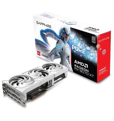 Scheda Video Sapphire Radeon RX 9070 XT Pure Gaming OC 16GB DUAL HDMI DUAL DP LITE