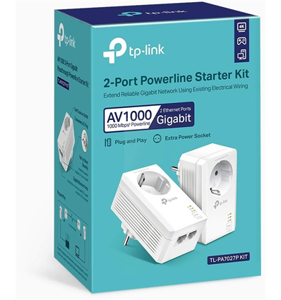 TP-Link Powerline Adapterkit TL-PA7027P KIT 2-port Switch