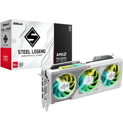 Scheda Video ASRock Radeon RX 9070 16GB Steel Legend OC