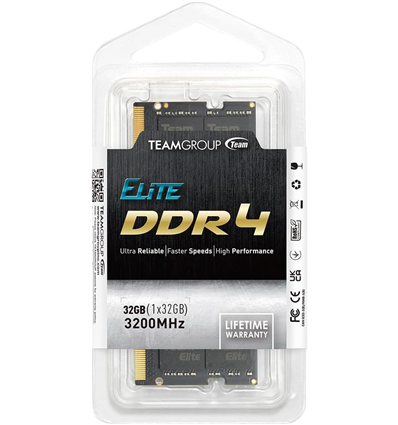 S/O 32GB DDR4 PC 3200 Team Elite retail TED432G3200C22-S01