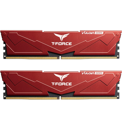DDR5 32GB KIT 2x16GB PC 6400 Team T-Force Vulcan FLRD532G6400HC40BDC01 rot