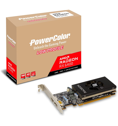 Scheda Video PowerColor Radeon RX 6400 Low Profile 4GB GDDR6