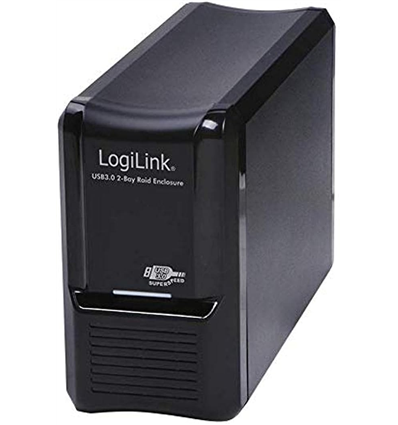 HDD Custodia Esterna LogiLink 3,5 SATA USB 3.0 2-Bay Raid UA0154A