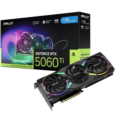 Scheda Video PNY GeForce RTX™ 5060 TI 8GB ARGB Overclocked Triple Fan