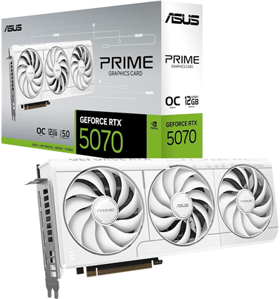 Scheda Video Asus GeForce RTX 5070 12GB GDDR7 Prime White OC Edition