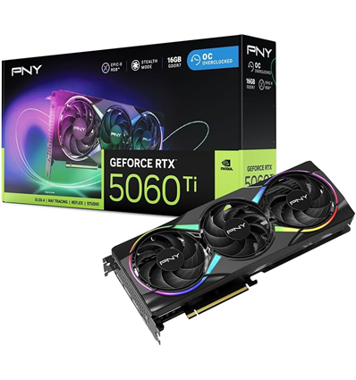 Scheda Video PNY GeForce RTX™ 5060 TI 16GB ARGB Gaming Overclocked Triple Fan