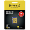 SD Card SDHC UHS-I 64GB Intenso Premium 1 Adapter Class 10 3421490