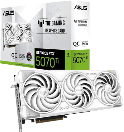 Scheda Video Asus GeForce RTX 5070 TI 16GB GDDR7 TUF Gaming White OC Edition