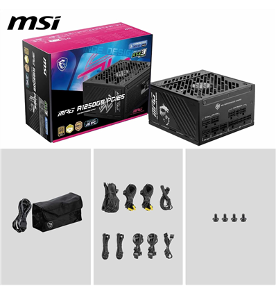 Alimentatore MSI MPG A1250GS PCIE5.1 - ATX3.1 306-7ZPFX11-CE0