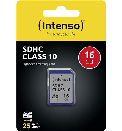 SD Card SDHC 16GB Intenso 1 Adapter Class 10 3411470