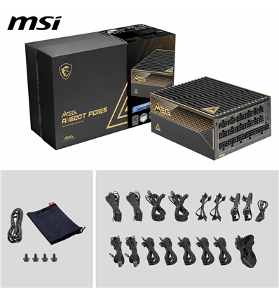 Alimentatore MSI MEG Ai1600T PCIE 5.1 - ATX3.1 306-7ZPEX11-CE0