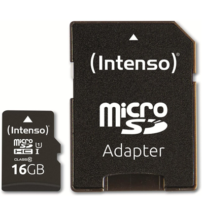 Micro SDHC/SD 16GB Intenso Performance 1 Adapter Class 10 3424470