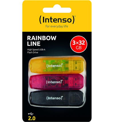 USB Stick 32 GB KIT 3x32GB Intenso Rainbow Line 3502483