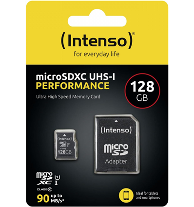 Micro SDHC/SD 128GB Intenso Performance 1 Adapter Class 10 3424491
