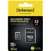 Micro SDHC/SD 32GB Intenso Performance 1 Adapter Class 10 3424480
