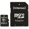 Micro SDHC/SD 512GB Intenso Performance 1 Adapter Class 10 3424493