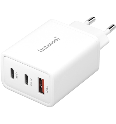 Intenso Adapter 1x USB-A con 2x USB-C GAN 65W 7806512