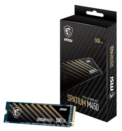 SSD MSI 500GB Spatium M450 V1 PCIe M.2 NVME PCIe 4.0 x4 (retail)