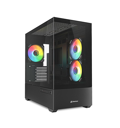 Case mATX Midi Tower MK6 RGB BLACK ARGB