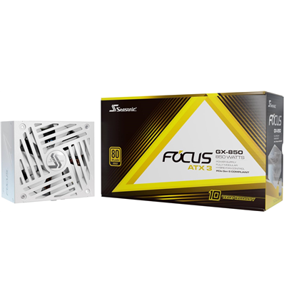 Alimentatore Seasonic Focus-GX-850 ATX 3.1 Modular Gold White FOCUS-GX-850-V4-WHITE
