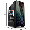 Case Sharkoon VK2 RGB BLACK ATX 2xUSB3 TG 3x120 1x120 ARGB FAN