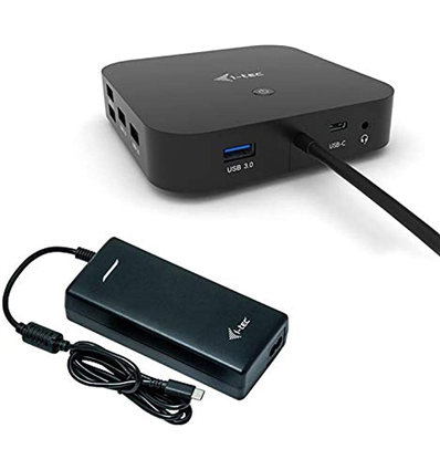 I-TEC USB-C Dual Display Docking Station with Power Delivery and Universal Charger C31DUALDPDOCKPD100W
