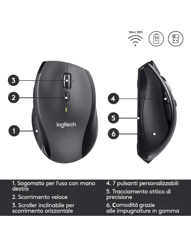 Mouse Logitech Cordless Laser M705 (910-006034)