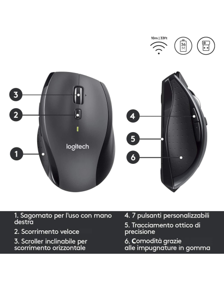 Mouse Logitech Cordless Laser M705 (910-006034)
