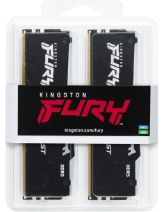 Memoria RAM DDR5 32GB KIT 2x16GB PC 5600 Kingston FURY Beast RGB KF556C40BBAK2-32